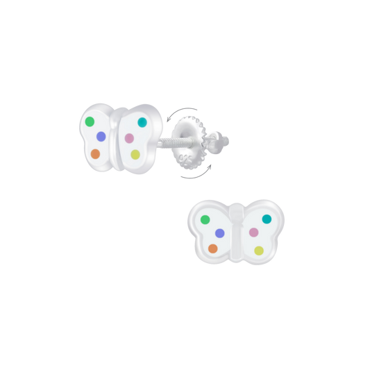 Butterfly Earrings Screw Back