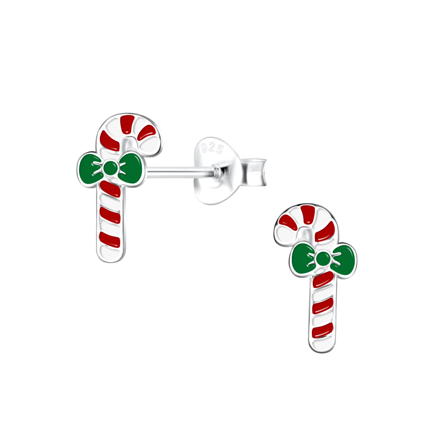 Candy Cane Bow Earrings