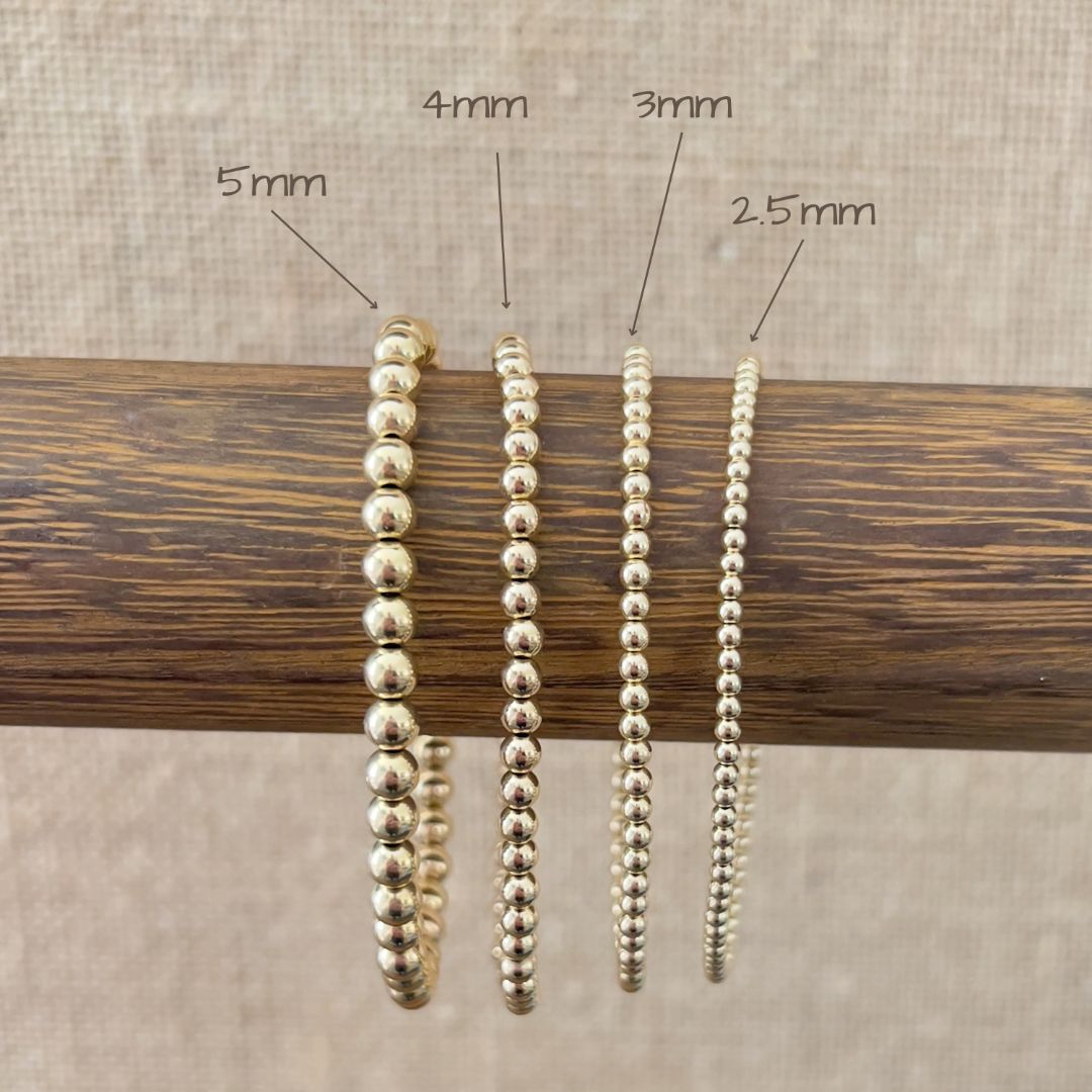 5MM Gold Bead Bracelet