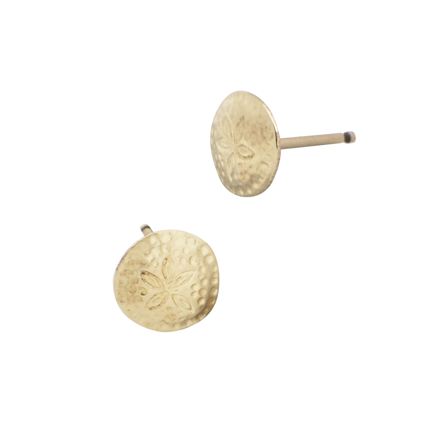 Gold-Filled Sand Dollar Studs