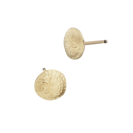 Gold-Filled Sand Dollar Studs