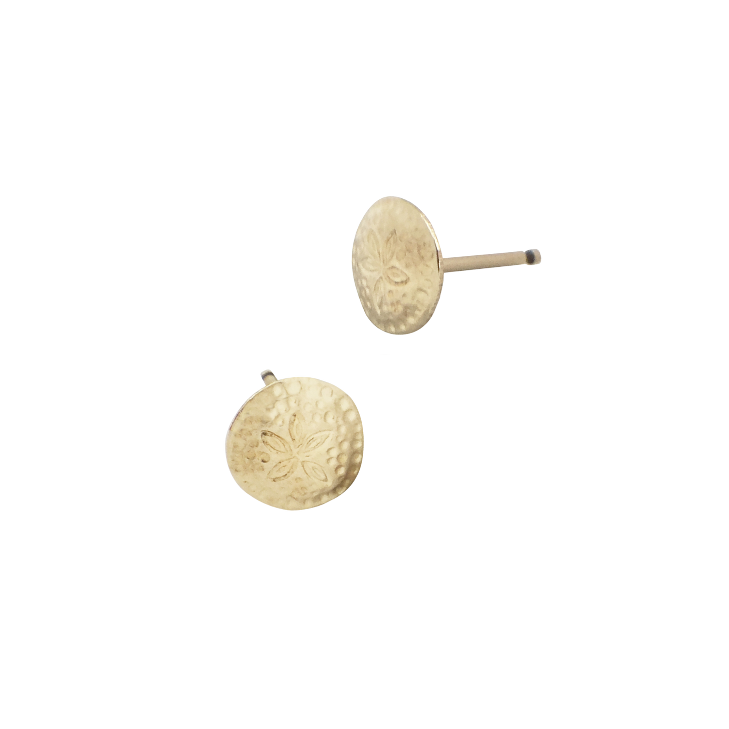 Gold-Filled Sand Dollar Studs