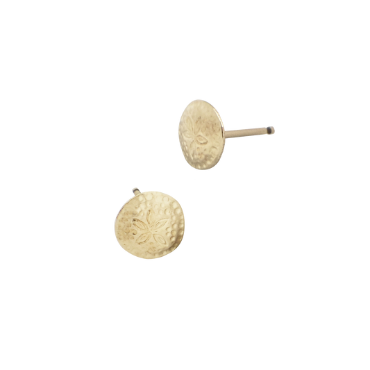 Gold-Filled Sand Dollar Studs