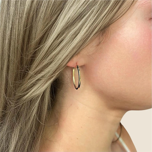 14K Gold-Filled Oval Hoops