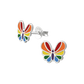 Rainbow Butterfly Stud Earrings