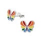 Rainbow Butterfly Stud Earrings