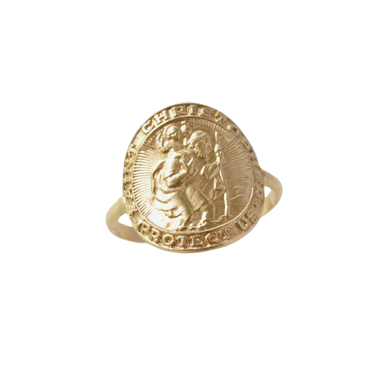 Saint Christopher Coin Ring