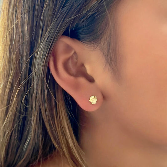 Gold-Filled Seashell Studs