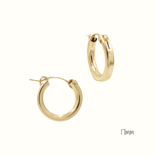 Gold-Filled Thick Hoops