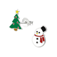 Tree and Snowman Earrings