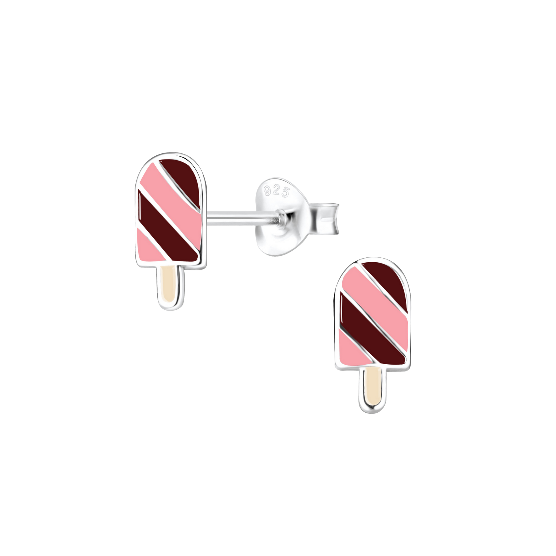 Sterling Silver Kids Popsicle Studs Earrings