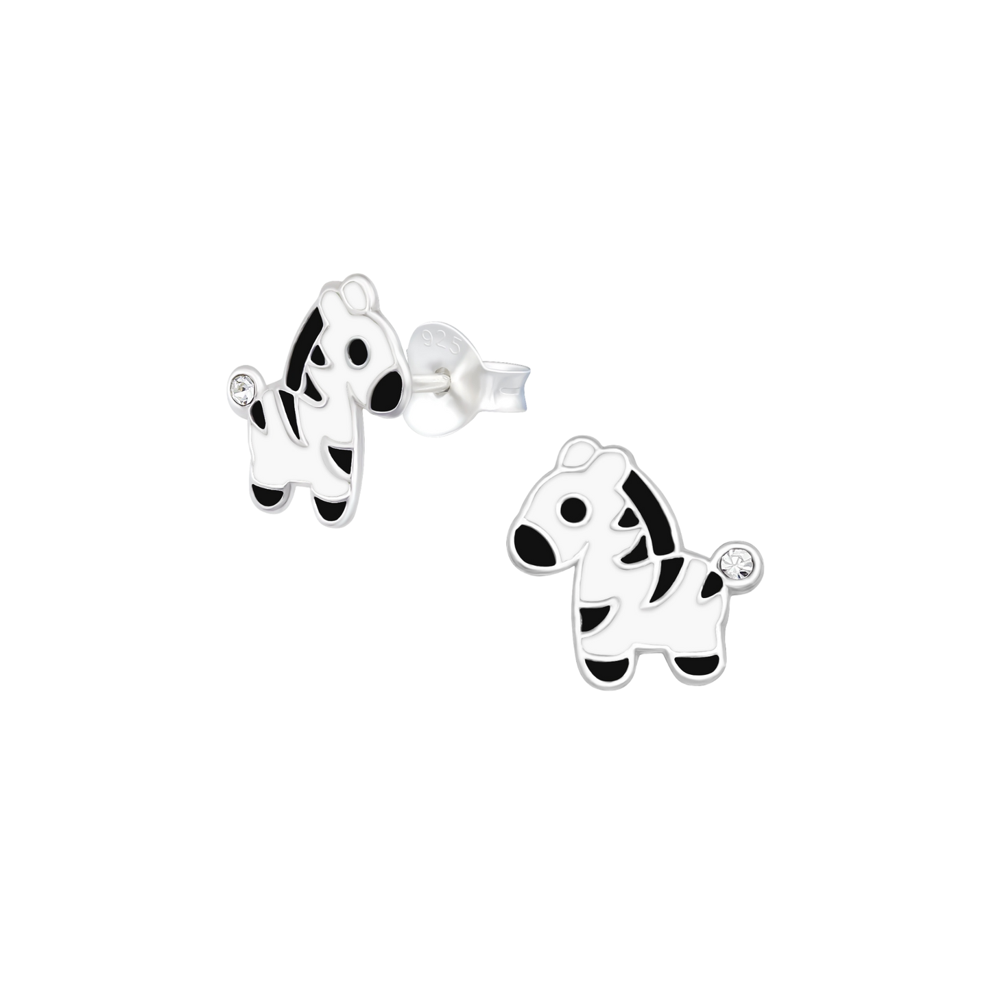 Zebra Stud Earrings